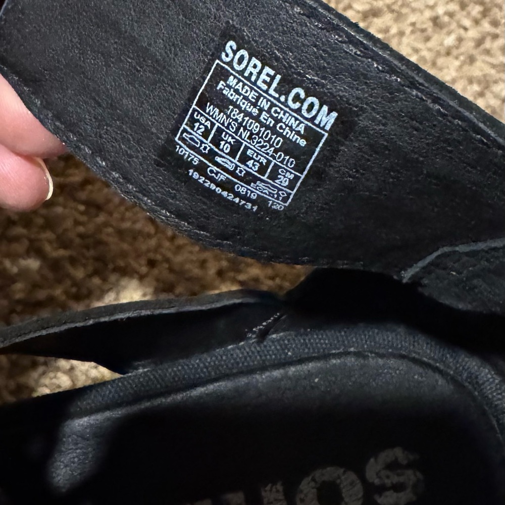 Sorel Women's Black Lace-Up Wedges - Picture 4 of 4